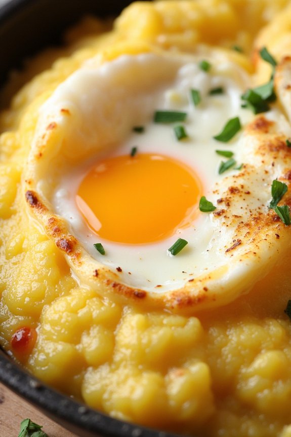 creamy polenta with eggs