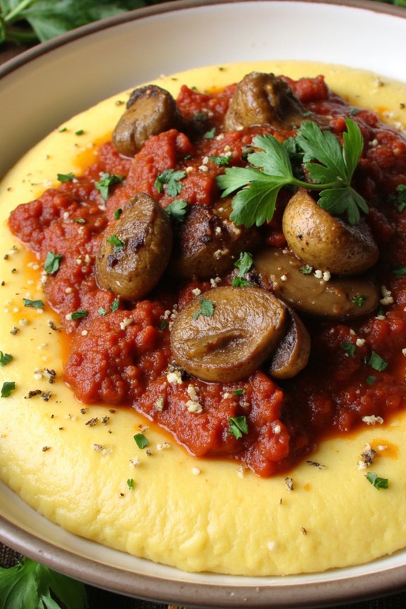 creamy polenta with ragu