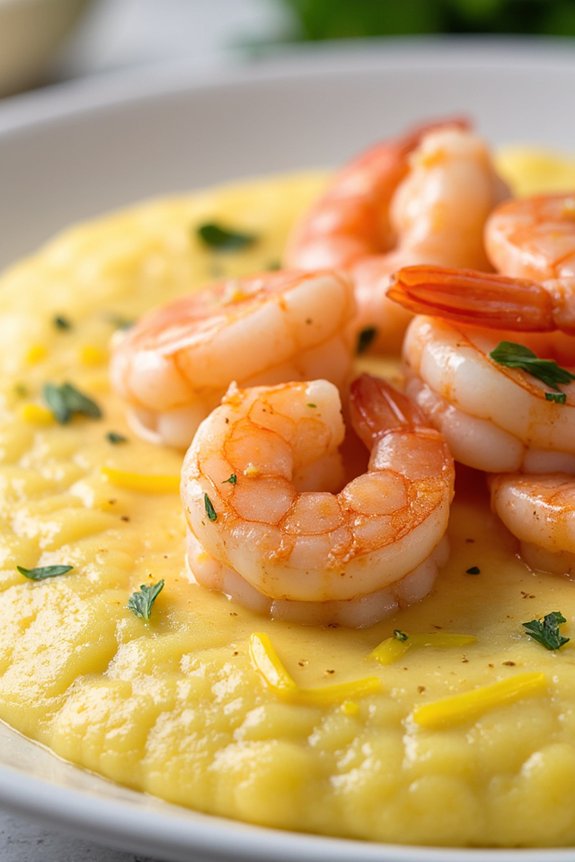 creamy polenta with shrimp