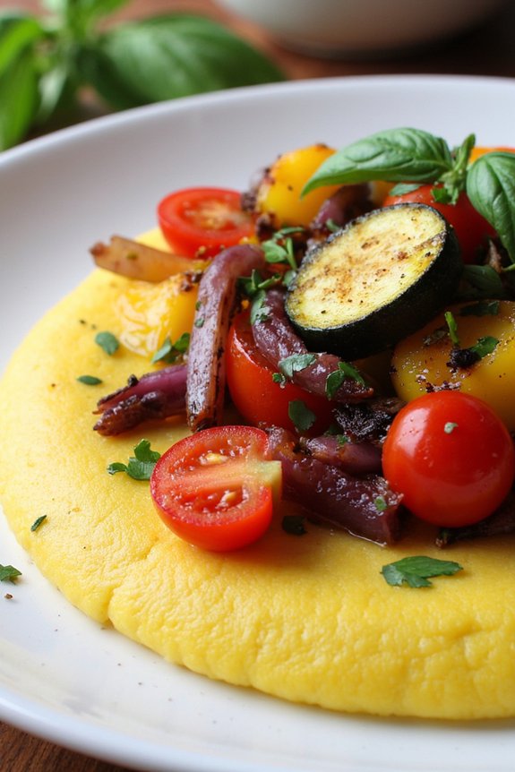 creamy polenta with vegetables