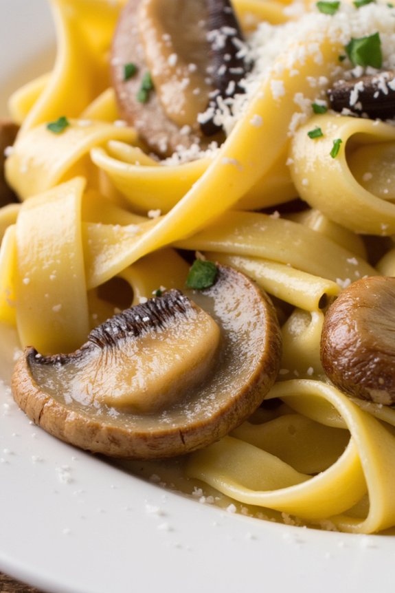 creamy porcini mushroom pasta