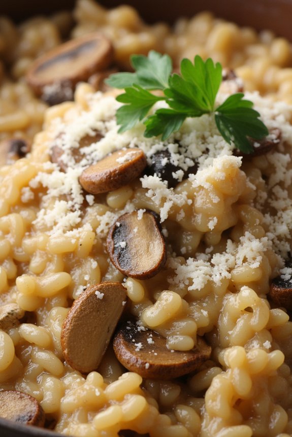 creamy porcini mushroom risotto