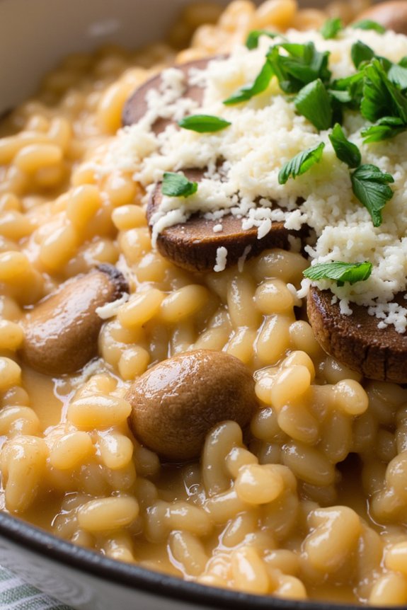 creamy porcini mushroom risotto