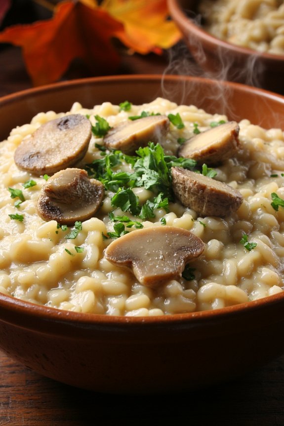 creamy porcini mushroom risotto