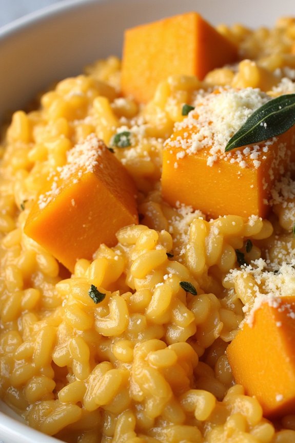 creamy pumpkin sage risotto