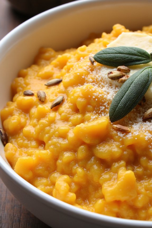 creamy pumpkin sage risotto