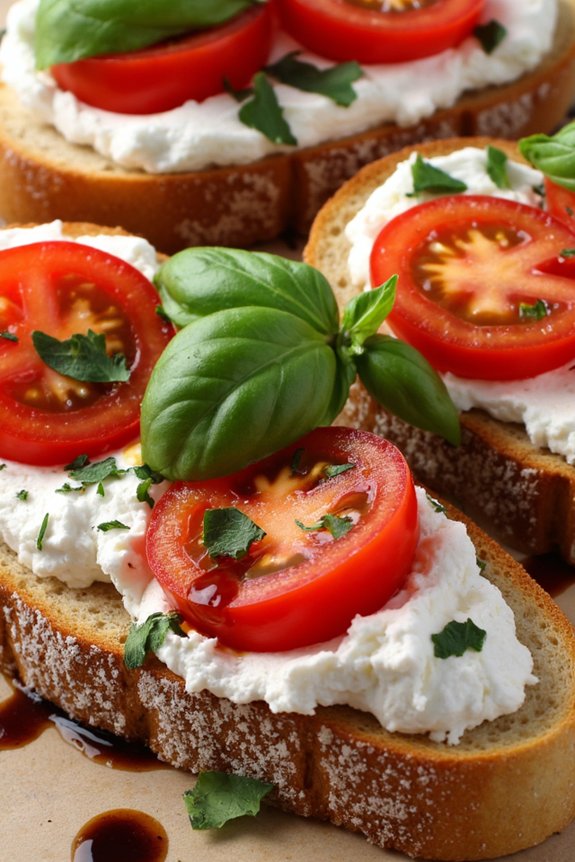 creamy ricotta fresh tomatoes