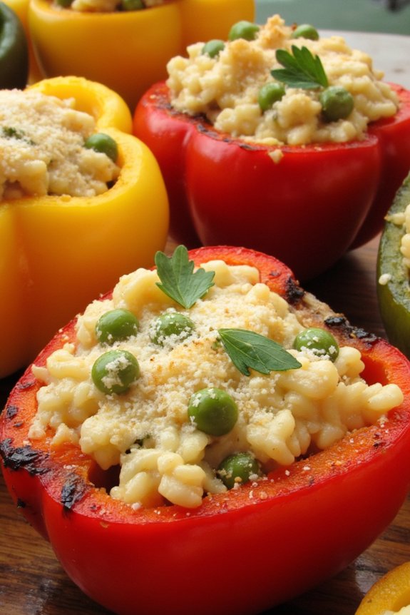 creamy risotto stuffed peppers