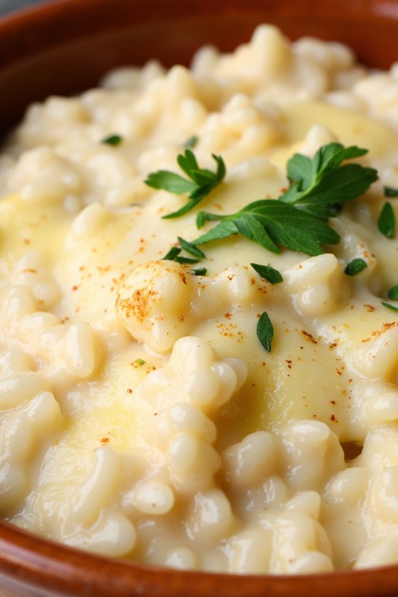 creamy roasted garlic risotto