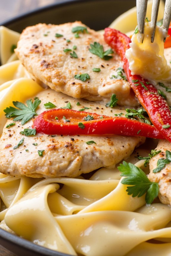 creamy roasted pepper chicken