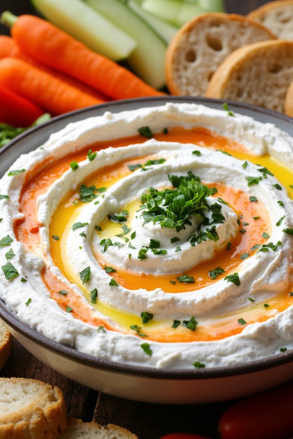 creamy roasted red pepper dip