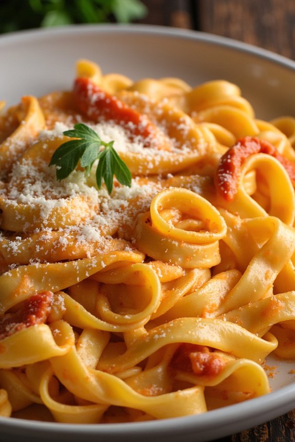 creamy roasted red pepper sauce