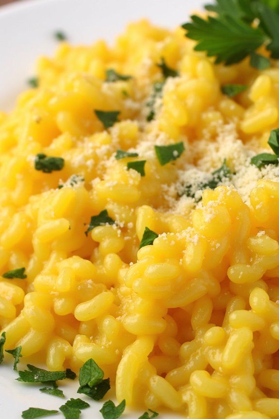 creamy saffron infused italian risotto