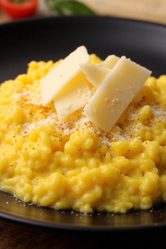 creamy saffron infused risotto