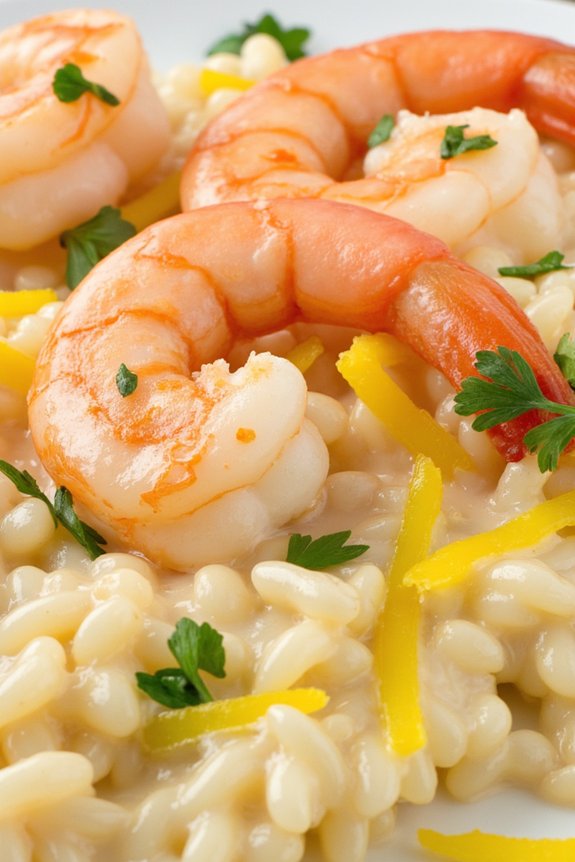 creamy shrimp lemon risotto