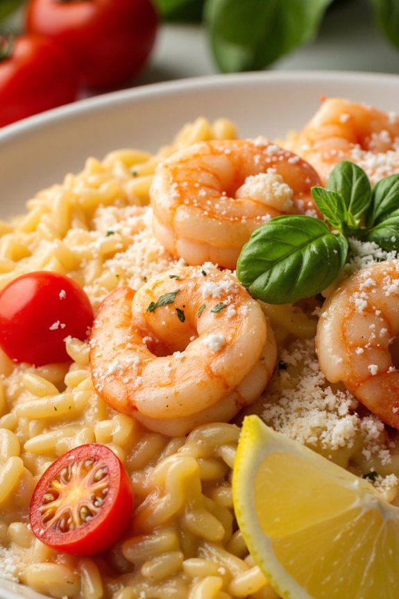 creamy shrimp tomato risotto