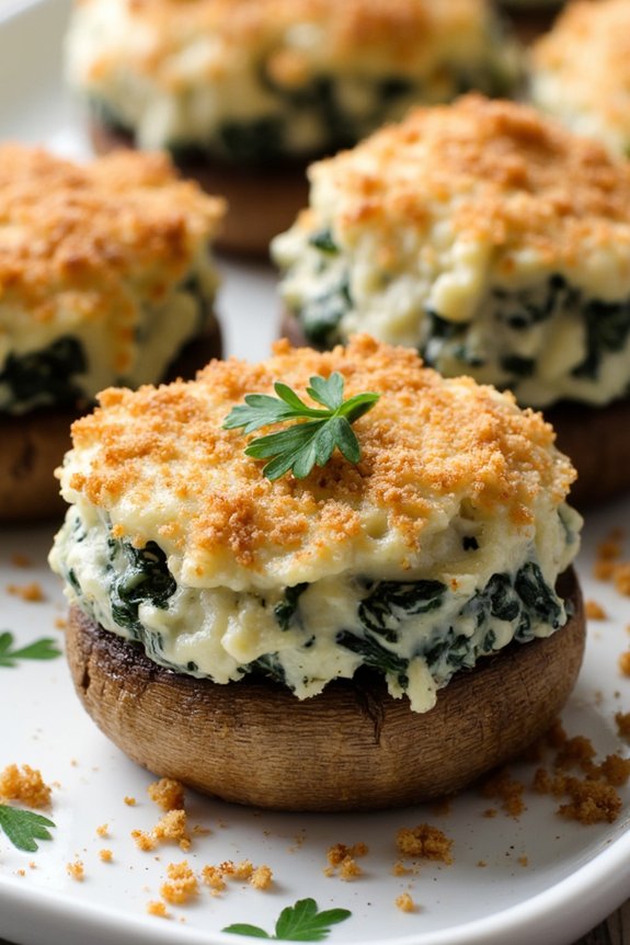 creamy spinach mushroom delight
