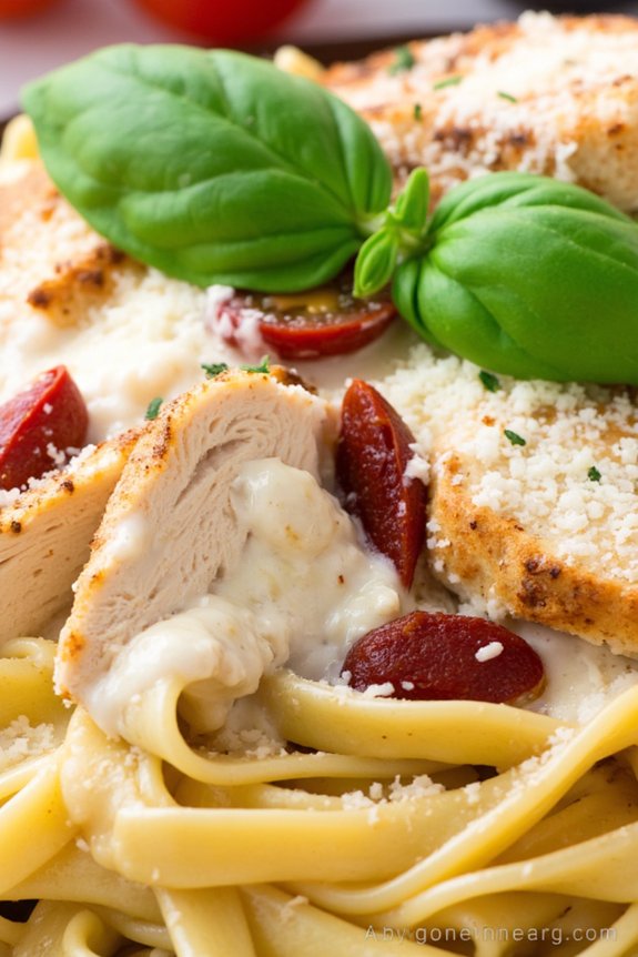 creamy sun dried tomato alfredo