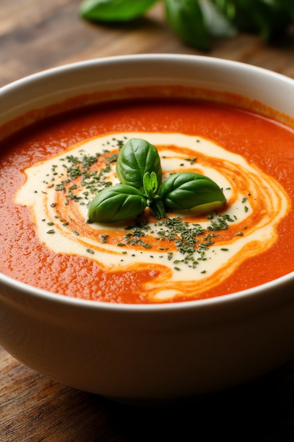 creamy tomato basil bisque