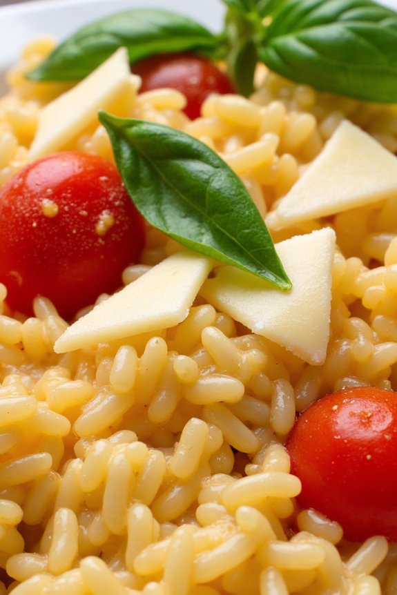 creamy tomato basil risotto
