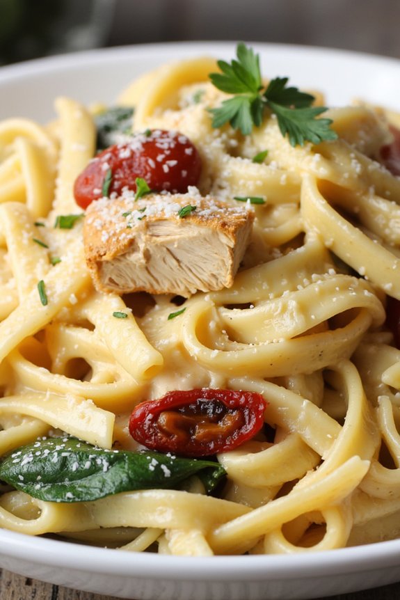 creamy tuscan chicken pasta
