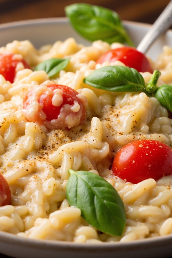 creamy vegan tomato risotto