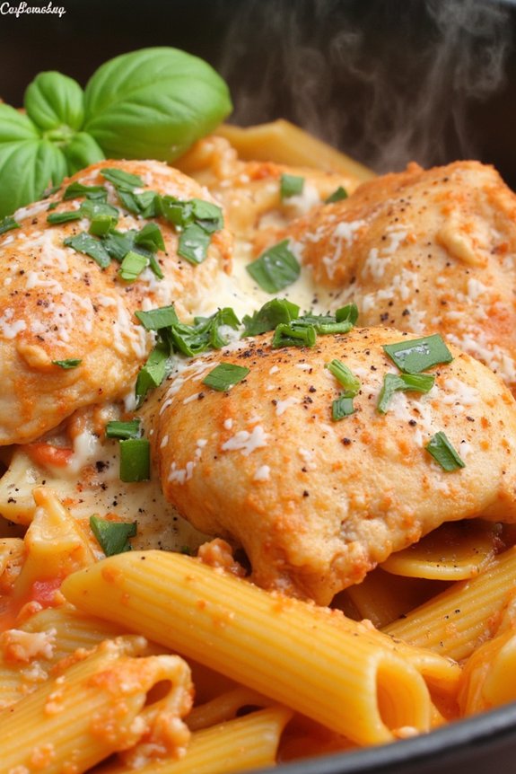 creamy vodka chicken pasta