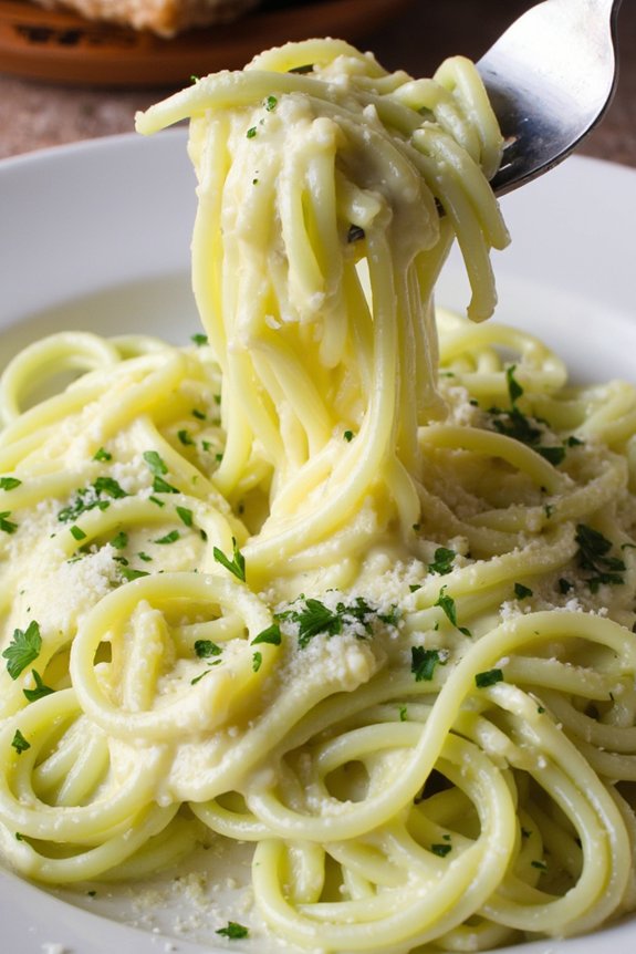 creamy zoodles with alfredo