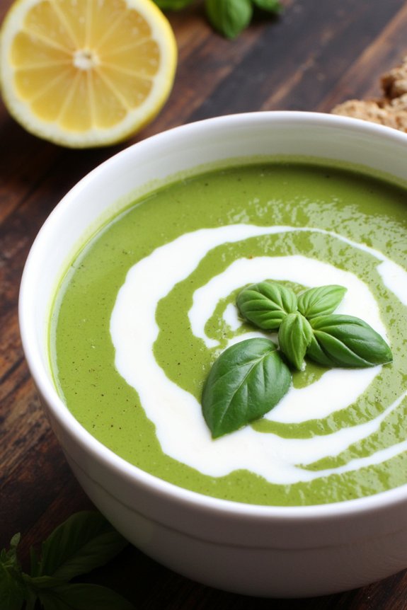 creamy zucchini basil soup