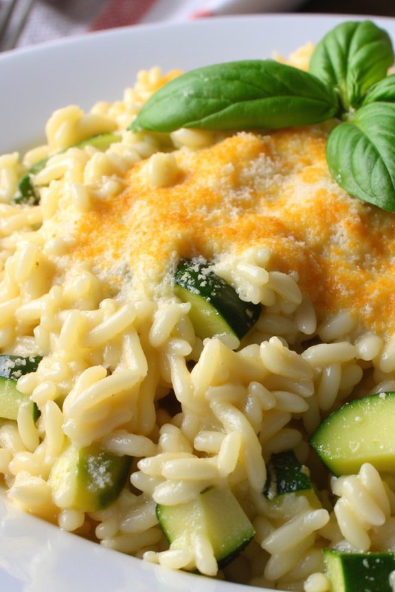 creamy zucchini parmesan rice