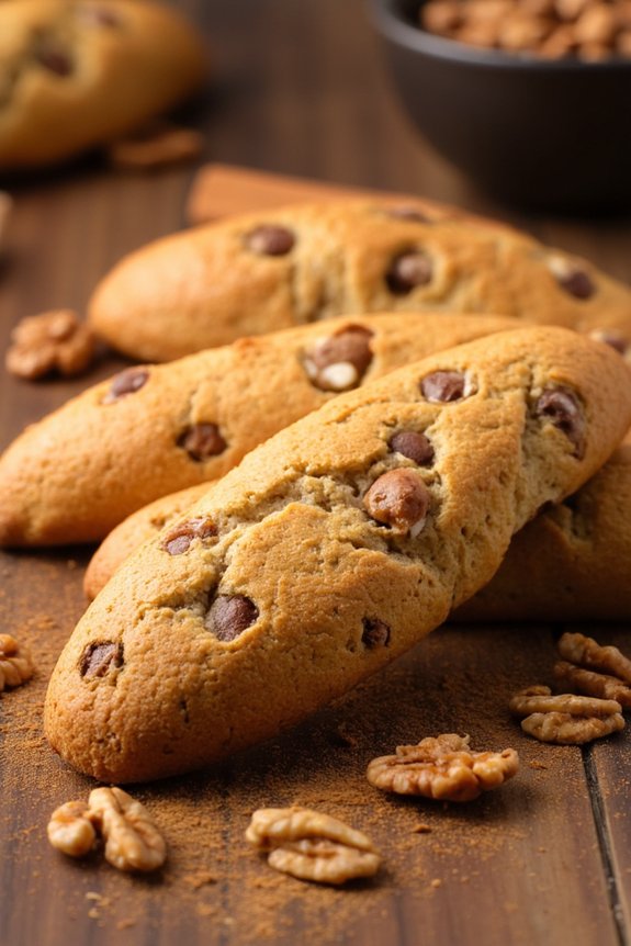 crisp cinnamon walnut biscotti