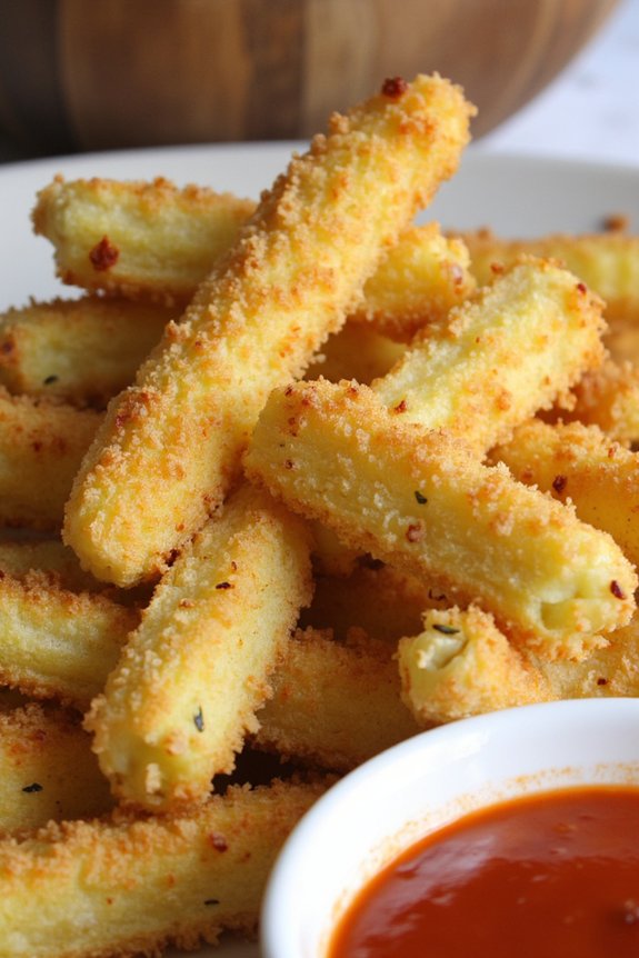 crispy baked parmesan zucchini fries