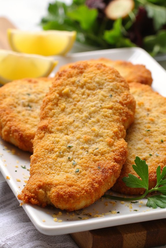 crispy breaded pork cutlets
