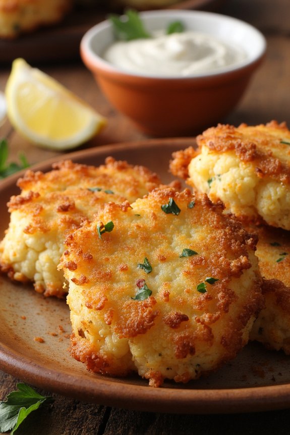 crispy cauliflower fritters recipe