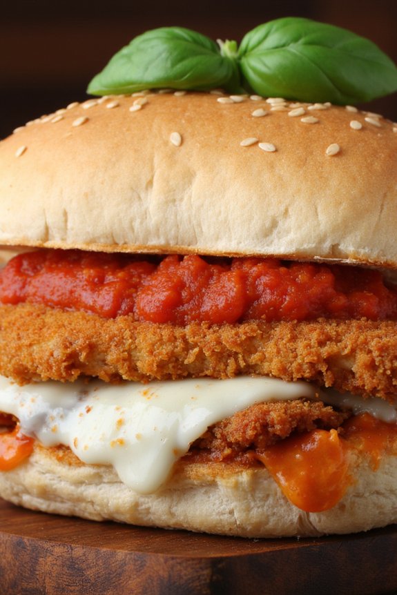 crispy chicken parmigiana sandwich