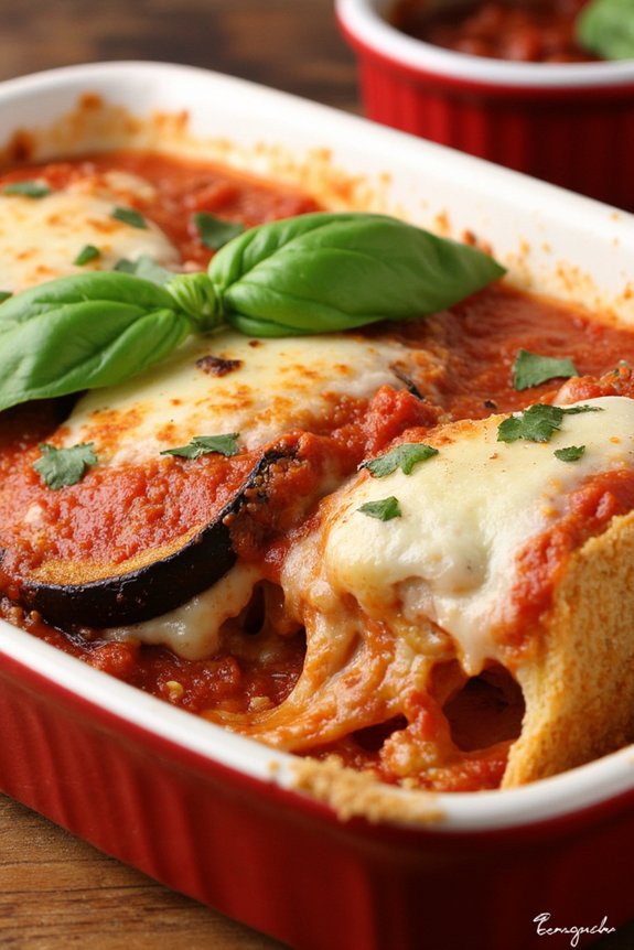 crispy eggplant parmesan bake