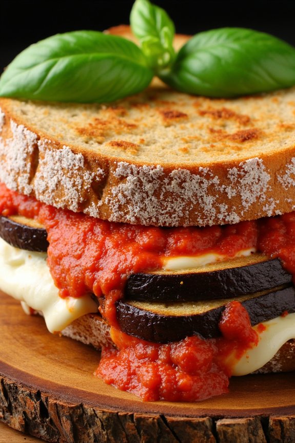 crispy eggplant parmesan sandwiches