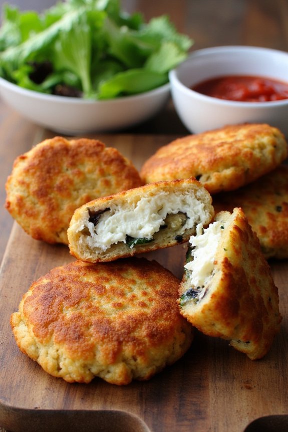 crispy eggplant ricotta fritters