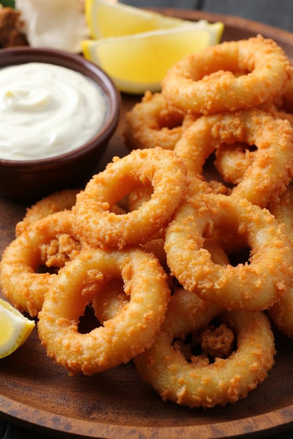 crispy fried calamari appetizer