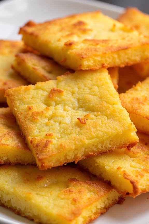crispy fried polenta squares