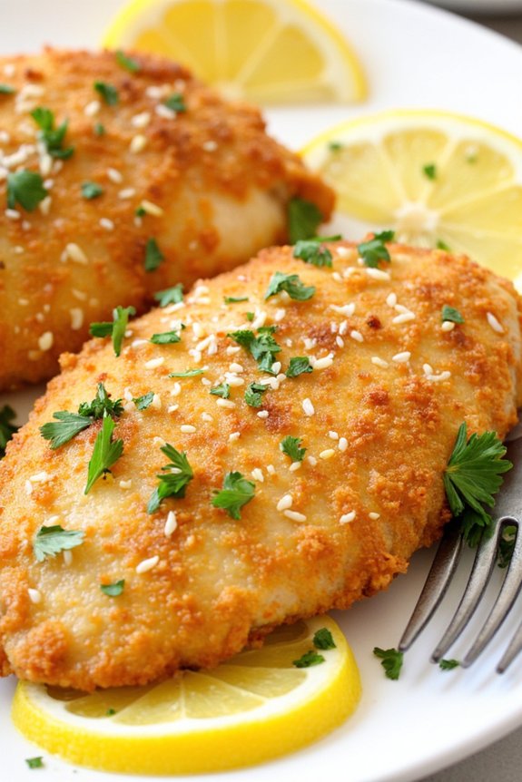 crispy lemon parmesan chicken