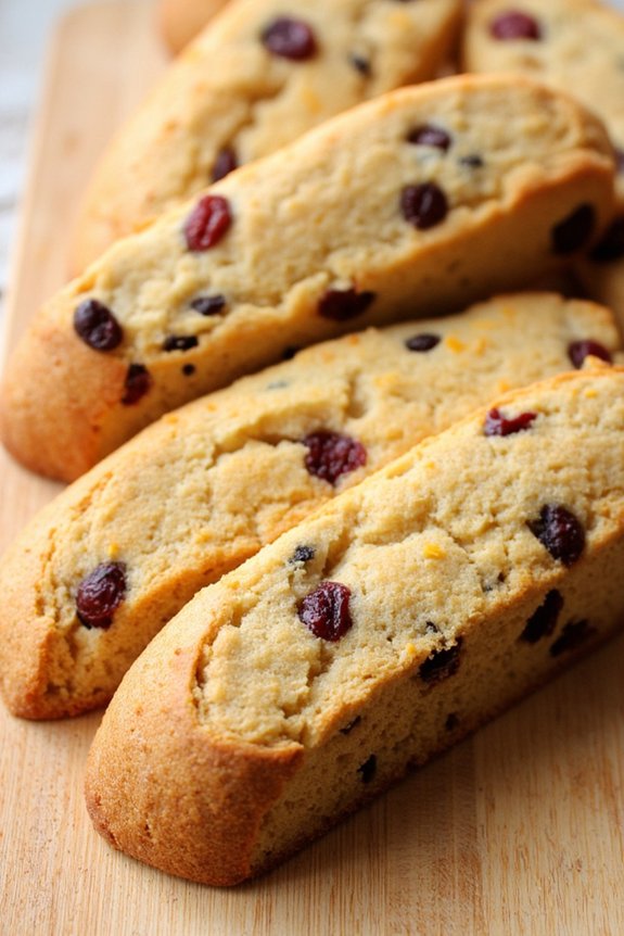 crispy orange cranberry biscotti
