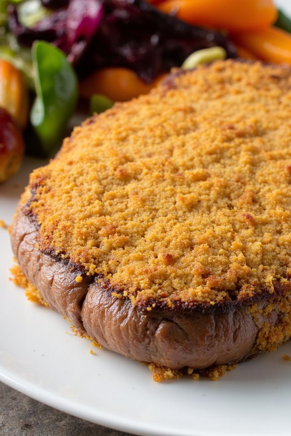 crispy parmesan crusted steak delight