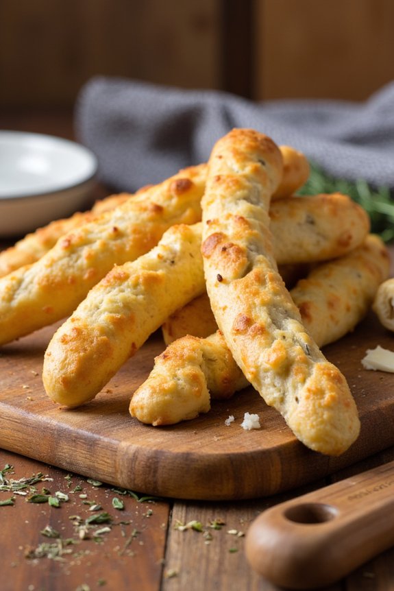 crispy parmesan olive oil grissini