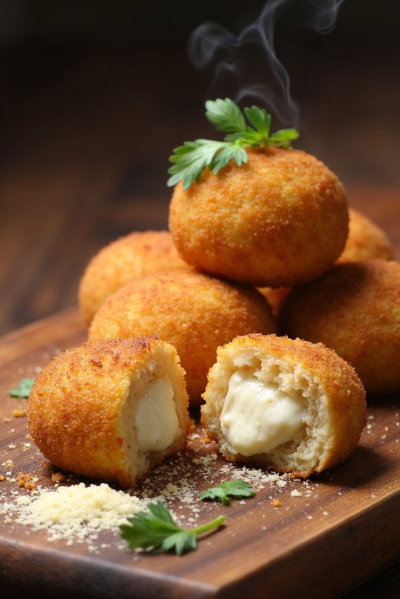 crispy parmesan risotto balls