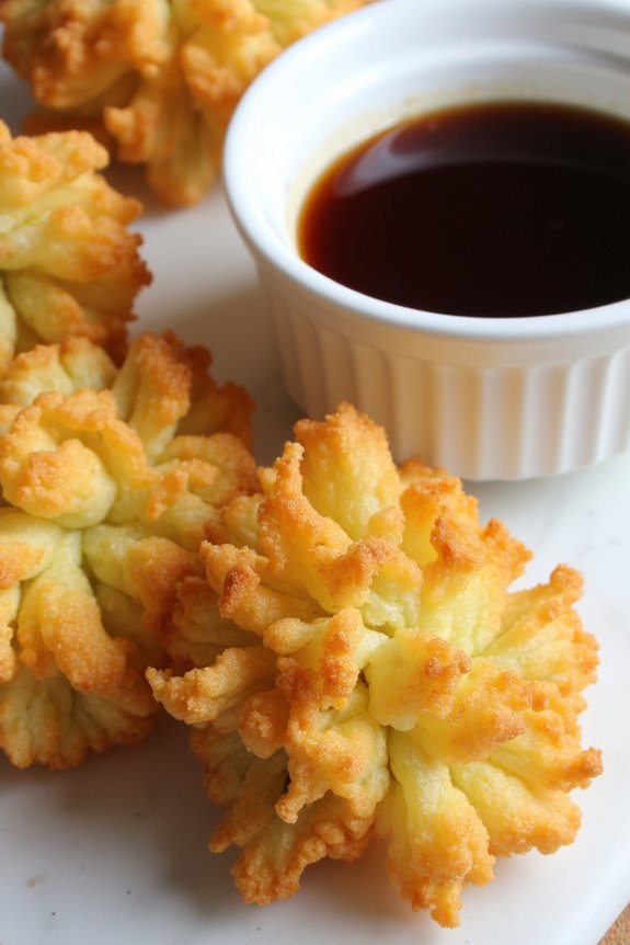 crispy zucchini flower tempura