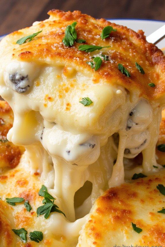 decadent cheesy gnocchi dish