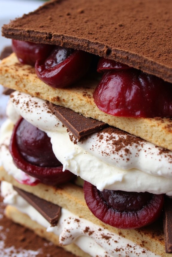 decadent chocolate cherry tiramisu