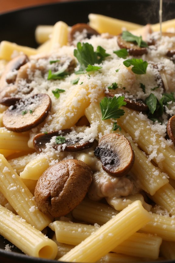 decadent mushroom truffle pasta
