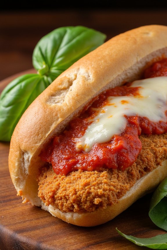 delicious chicken parmesan sub